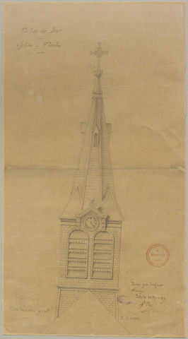 Eglise. Presbytère. Place publique.