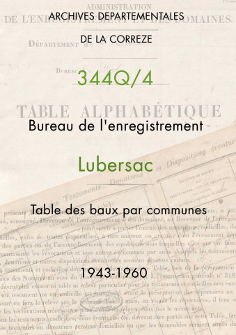 1er janvier 1943-31 décembre 1960
