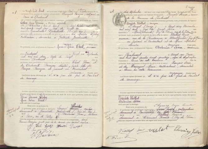 Naissances, mariages, décès (1923-1932).