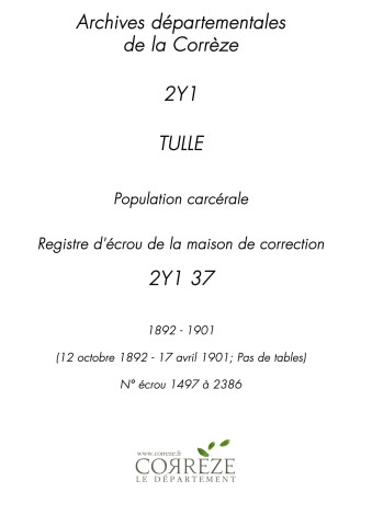 12 octobre 1892 - 17 avril 1901