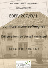 Délibérations du conseil municipal. 14 mai 1838-7 mai 1871
