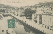 Tulle : "212 - Tulle - Les quais - Le théâtre et la poste".