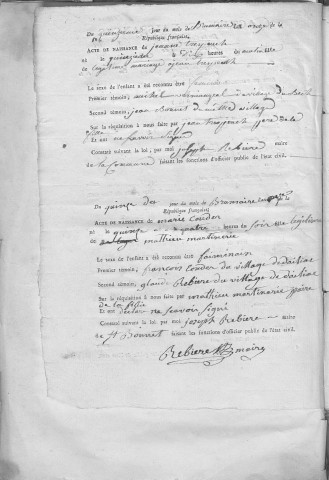 Naissances, mariages, décès (1803-1812)