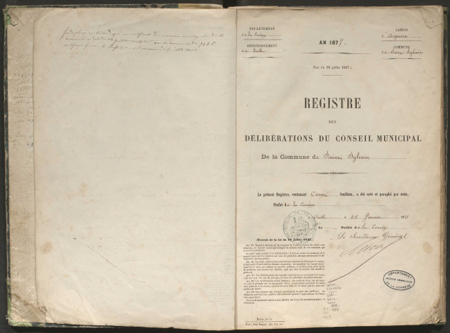 Délibérations du conseil municipal. 17 février 1878-25 mars 1894