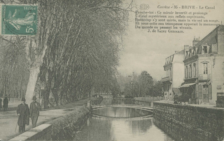 Brive-la-Gaillarde : "Corrèze - 35 - Brive - Le canal.".