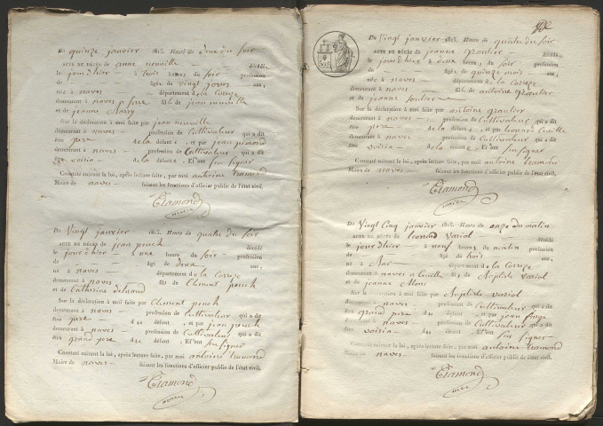 Décès (1815-1832)