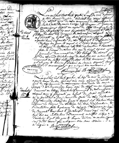 Naissances, mariages, décès (1834-1842)