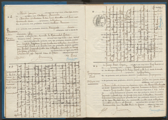 Décès (1922-1932).