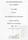 Répertoire chronologique : 12 janvier 1845-21 décembre 1871