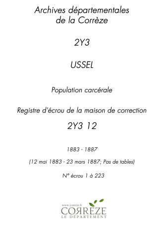 12 mai 1883 - 23 mars 1887