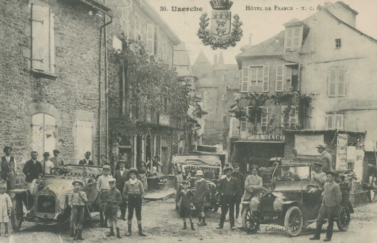 Uzerche : "30. Uzerche - Hôtel de France - T.C.F.".