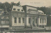 Tulle : "Tulle. - Palais de justice". Affiche apposée sur l'entrée du bâtiment "Hôpital auxiliaire n°201".