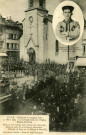 "Tulle. - Obsèques du sergent Lovy. 27 mars 1904 - Le cortège entrant à l'église Saint Jean-Baptiste".