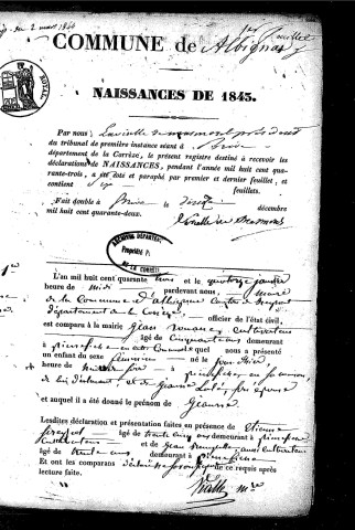 Naissances (1843-1882)