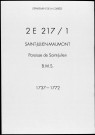 Baptêmes, mariages, sépultures (1737-1772)
