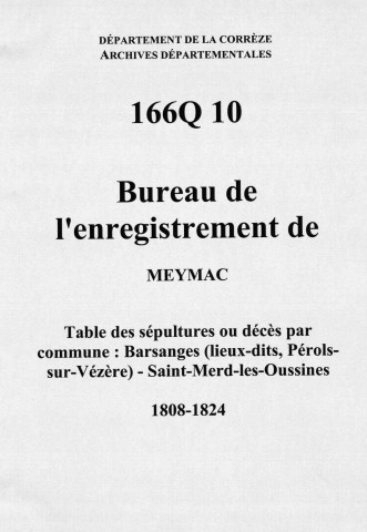 Communes de Barsanges (Pérols-sur-Vézère), Saint-Merd-les-Oussines