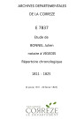 Répertoire chronologique : 2 janvier 1811-20 février 1825