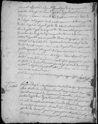 Naissances, mariages, décès (1798-1802)