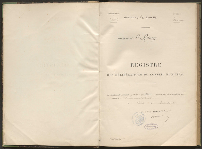 Délibérations du conseil municipal. 21 octobre 1900-30 juin 1912