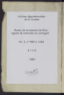 Classe 1880 : matricules 989 à 1484.