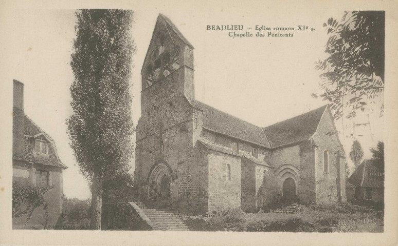 Beaulieu-sur-Dordogne : "Beaulieu - Eglise romane XIe s. - Chapelle des Pénitents".
