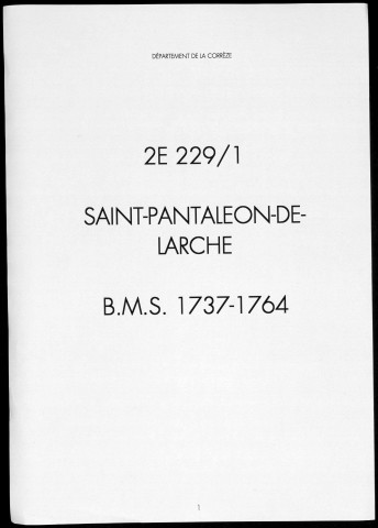 Baptêmes, mariages, sépultures (1737-1764)