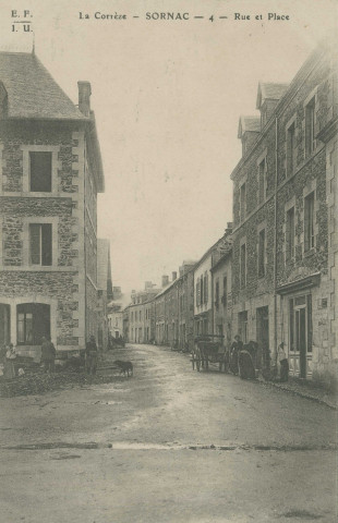 Sornac : "La Corrèze - Sornac - 4 - Rue et place".
