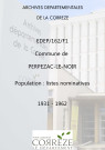 Population : listes nominatives. 1931-1962