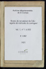Classe 1901 : matricules 1 à 500.