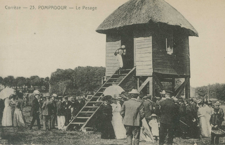 Arnac-Pompadour : "Corrèze - 23 - Pompadour - le pesage".