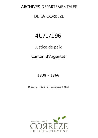 Répertoires civils et pénaux (1808-1866).