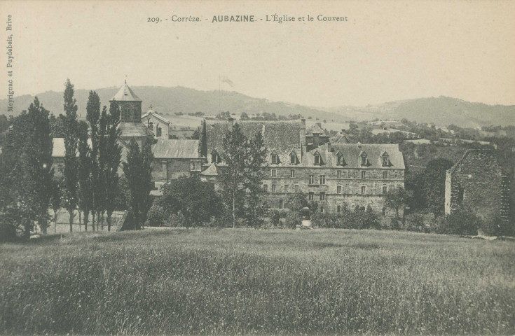 Aubazine : "209. - Corrèze - Aubazine - L'église et le couvent".