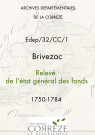 Relevé de l'état général des fonds. 1750-1784