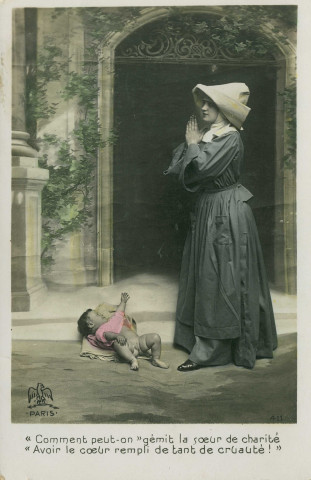Série "La petite soeur des pauvres" : ""Comment peut-on" gémit la soeur de charité "Avoir le coeur rempli de tant de cruauté !".".
