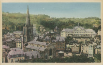 Tulle : "Tulle (Corrèze) - Vue du Trech et de la Barussie". On aperçoit un manège sur la place Gambetta.