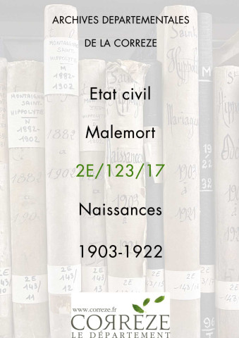 Naissances (1903-1922).