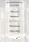 Naissances (1903-1922).