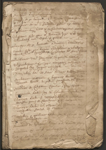 Répertoire chronologique (1642-1653, 1654-1666, 1667-1672)