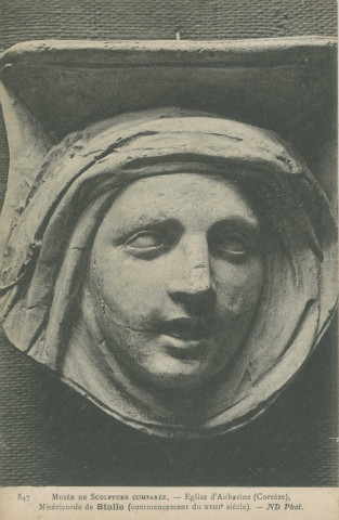 Aubazine : "847 - Musée de sculpture comparée - Eglise d'Aubazine (Corrèze) - Miséricorde de stalle de l'église (commencement du XVIIIe siècle)".