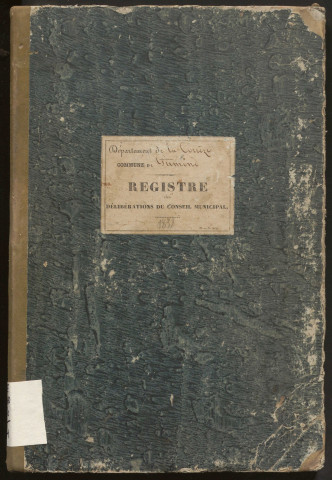 Délibérations du conseil municipal. 06 mai 1838-02 juin 1865