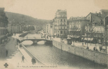 Tulle : "77 - Tulle, le pont de la mairie et les quais".