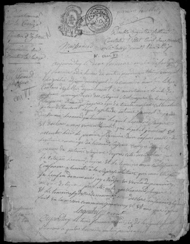 Naissances, mariages, décès (1798-1802)