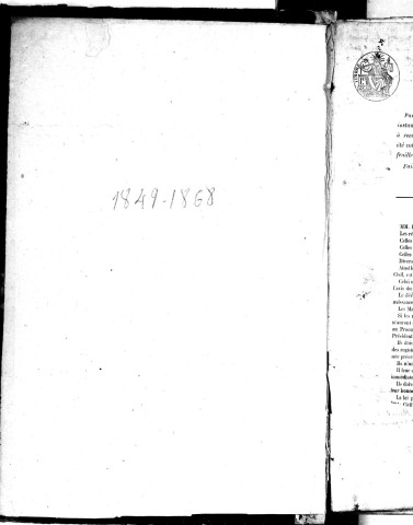 Mariages (1849-1868)