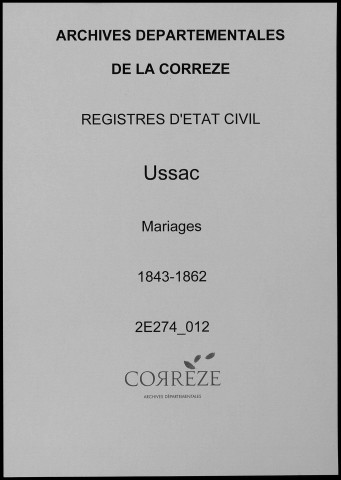 Mariages (1843-1862)