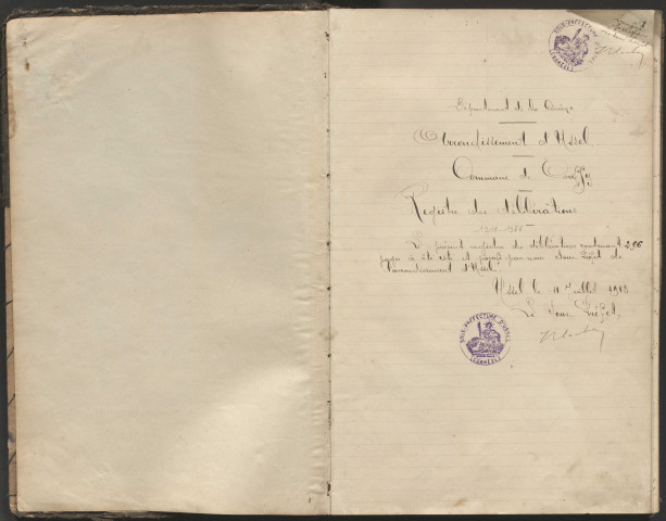 Délibérations du conseil municipal. 12 octobre 1913-23 février 1936
