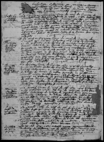 Baptêmes, mariages, sépultures (1679-1739)