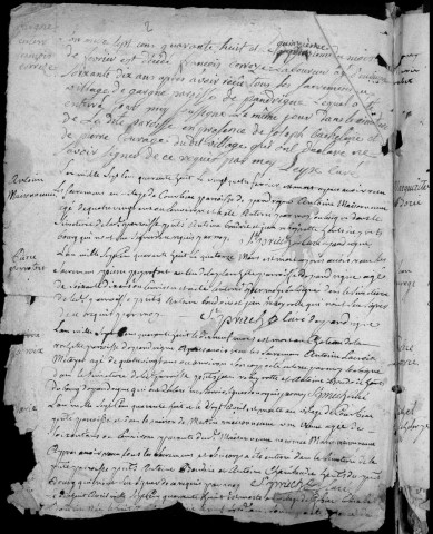 Baptêmes, mariages, sépultures (1748-1783)