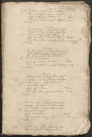 État général des fonds. 1742