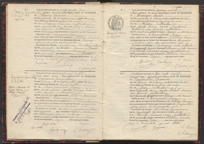 Naissances (1903-1921).