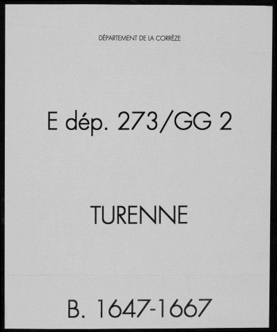 Baptêmes (1647-1667)